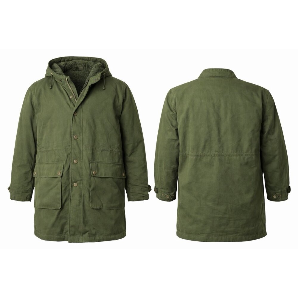 Vintage Military Style Cold Weather Parka Removable Liner 42x44 Olive Green WARM